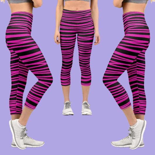 Leggings Capri Motif Abstrait coloré