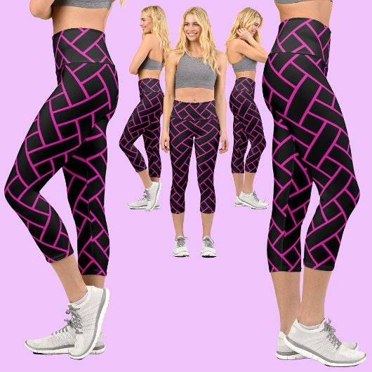 Leggings Capri Motif Abstrait coloré