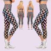 Leggings Capri Motif Abstrait coloré