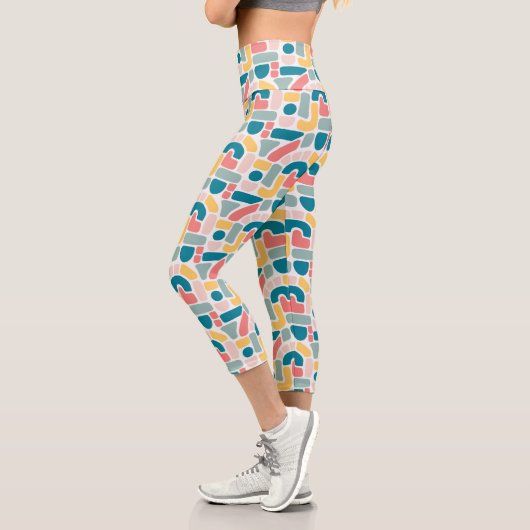 Leggings Capri Motif Abstrait coloré (Gauche)
