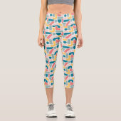 Leggings Capri Motif Abstrait coloré (Recto)