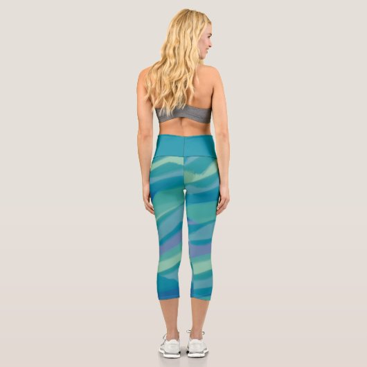 Leggings Capri Motif Abstrait coloré tendance (Verso)