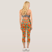Leggings Capri Motif Abstrait de fruits orange (Verso)