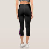 Leggings Capri Motif Abstrait de Rainbow de Dégradé Fierté (Verso)