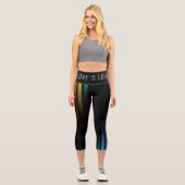 Leggings Capri Motif Abstrait de Rainbow de Dégradé Fierté (Recto)