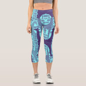 Leggings Capri Motif Abstrait Giraffe (Recto)