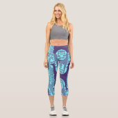 Leggings Capri Motif Abstrait Giraffe (Recto)