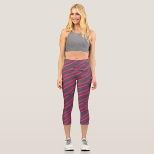 Leggings Capri Motif Abstrait moderne avec coeur