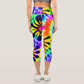Leggings Capri Motif Abstrait Tie Dye Adire (Verso)