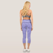 Leggings Capri Motif animal de léopard violet monogramme (Verso)