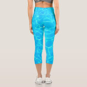 Leggings Capri Motif Aqua Avec Réflexion Vagues (Verso)