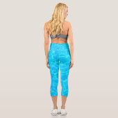 Leggings Capri Motif Aqua Avec Réflexion Vagues (Verso)