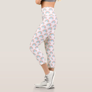 Leggings Capri Motif arc-en-ciel Pastel
