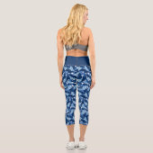 Leggings Capri Motif bleu - Koi Fish (Verso)