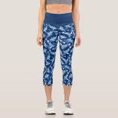 Leggings Capri Motif bleu - Koi Fish (Recto)