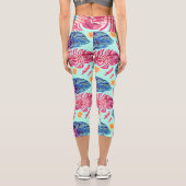 Leggings Capri Motif Boho Feathers (Verso)