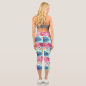 Leggings Capri Motif Boho Feathers (Verso)