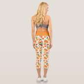 Leggings Capri Motif botanique d'agrumes orange (Verso)