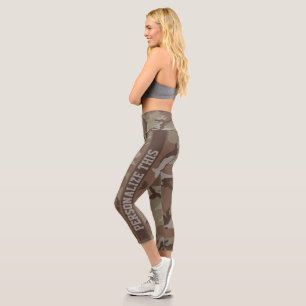Leggings Capri Motif Brown Camouflé personnalisé