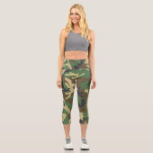 Leggings Capri Motif Brown personnalisé Camouflé vert (Recto)