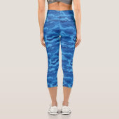 Leggings Capri Motif Camo Print, Blue Camouflage Custom (Verso)