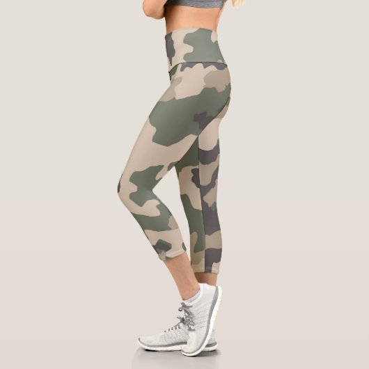 Leggings Capri Motif Camo Vert (Gauche)