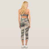 Leggings Capri Motif Camo Vert (Verso)