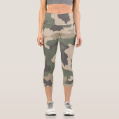 Leggings Capri Motif Camo Vert (Recto)
