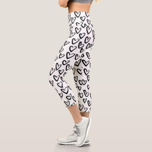 Leggings Capri Motif cardiaque de peinture AVC