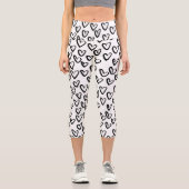 Leggings Capri Motif cardiaque de peinture AVC (Recto)