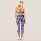 Leggings Capri Motif Carré Abstrait peint brillamment (Verso)