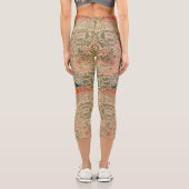 Leggings Capri Motif célèbre des oiseaux de William morris (Verso)