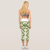 Leggings Capri ☘️ Motif Celtique Vert en Entrelacs 🍀 (Verso)