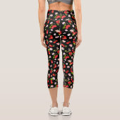 Leggings Capri Motif cerise 1 (Verso)