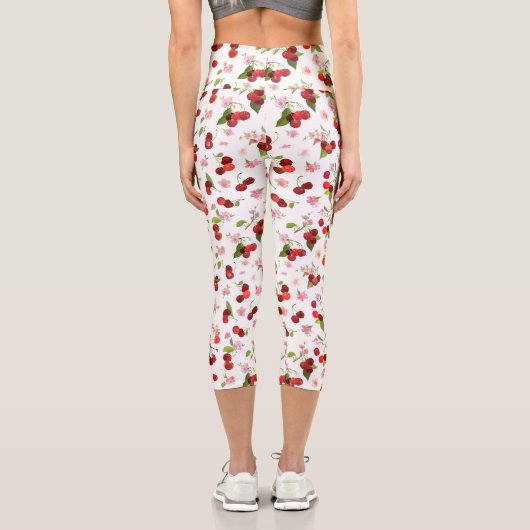 Leggings Capri Motif Cerise 1 (Verso)