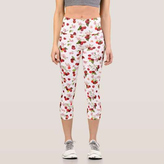 Leggings Capri Motif Cerise 1 (Recto)