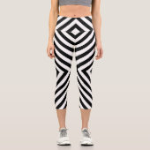 Leggings Capri Motif Chevron Abstrait moderne (Recto)