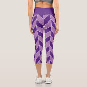 Leggings Capri Motif Chevron violet moderne (Verso)
