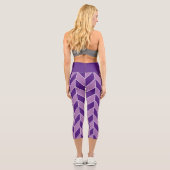 Leggings Capri Motif Chevron violet moderne (Verso)