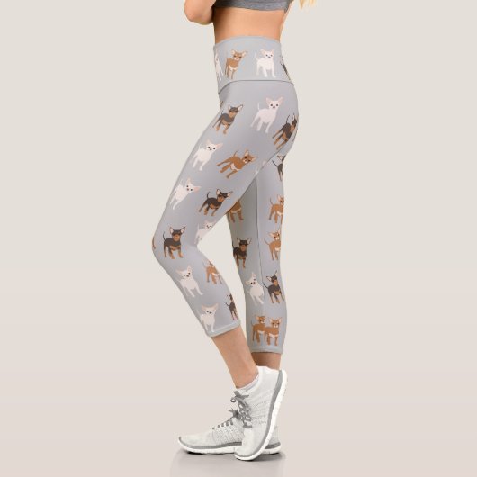 Leggings Capri Motif Chihuahua (Gauche)