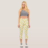 Leggings Capri Motif citron aquarelle (Recto)