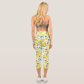 Leggings Capri Motif citron jaune aquarelle (Verso)