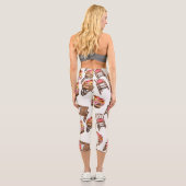 Leggings Capri Motif Citrouille rose rustique (Verso)
