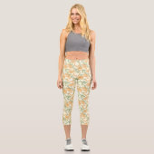 Leggings Capri Motif classique aux fruits orange (Recto)