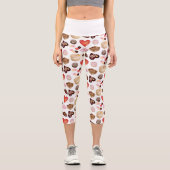 Leggings Capri Motif Coeur de chocolat moderne (Recto)