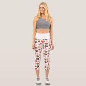 Leggings Capri Motif Coeur de chocolat moderne (Recto)