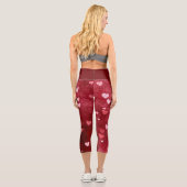 Leggings Capri Motif Coeurs roses (Verso)