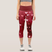 Leggings Capri Motif Coeurs roses (Recto)