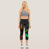 Leggings Capri Motif coloré Galaxy Yoga (Recto)