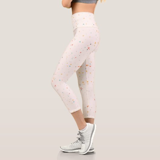 Leggings Capri Motif Confetti Dots & Triangle (Gauche)
